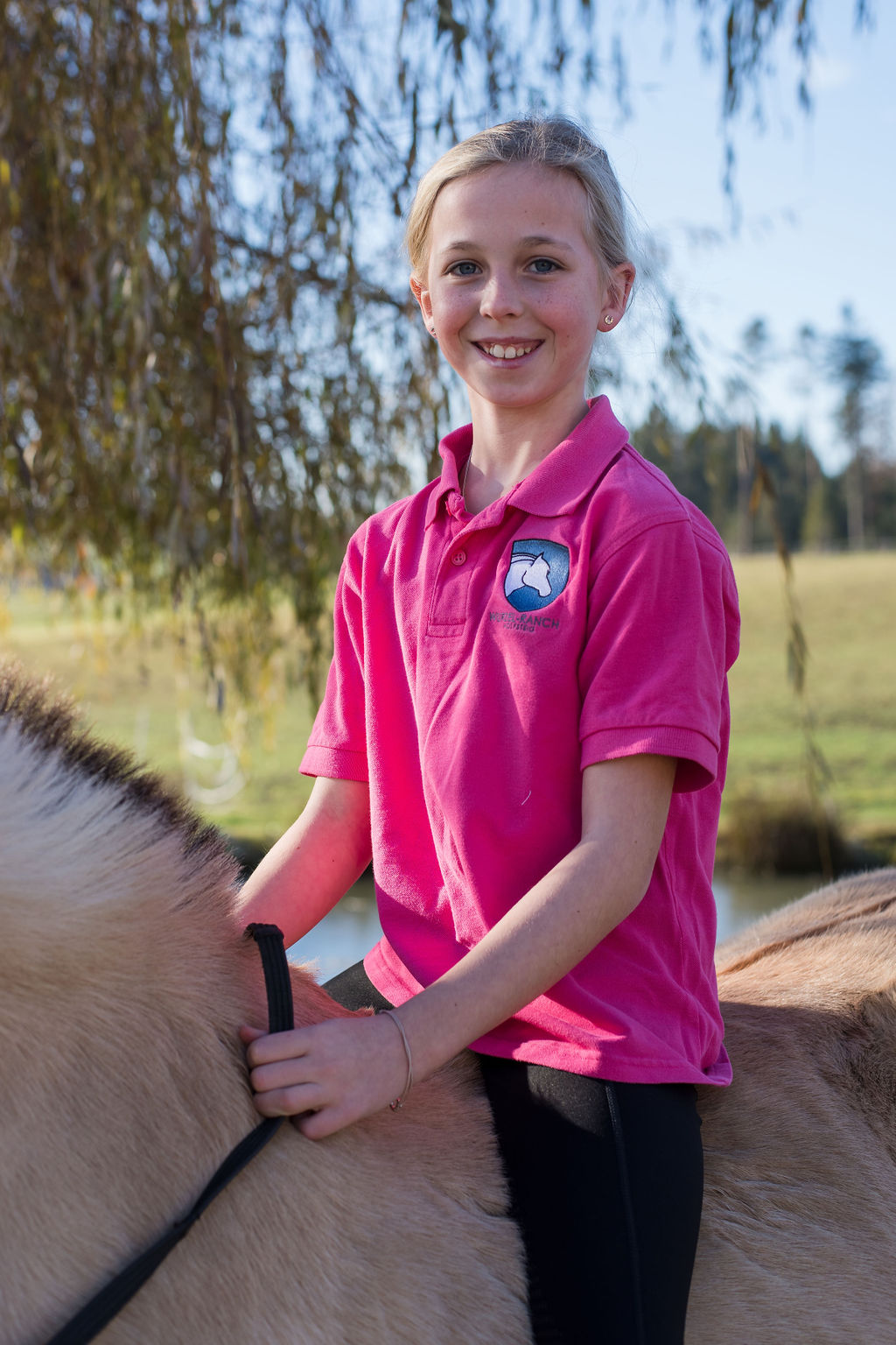 Polo T-Shirt Kinder pink – Bild 4