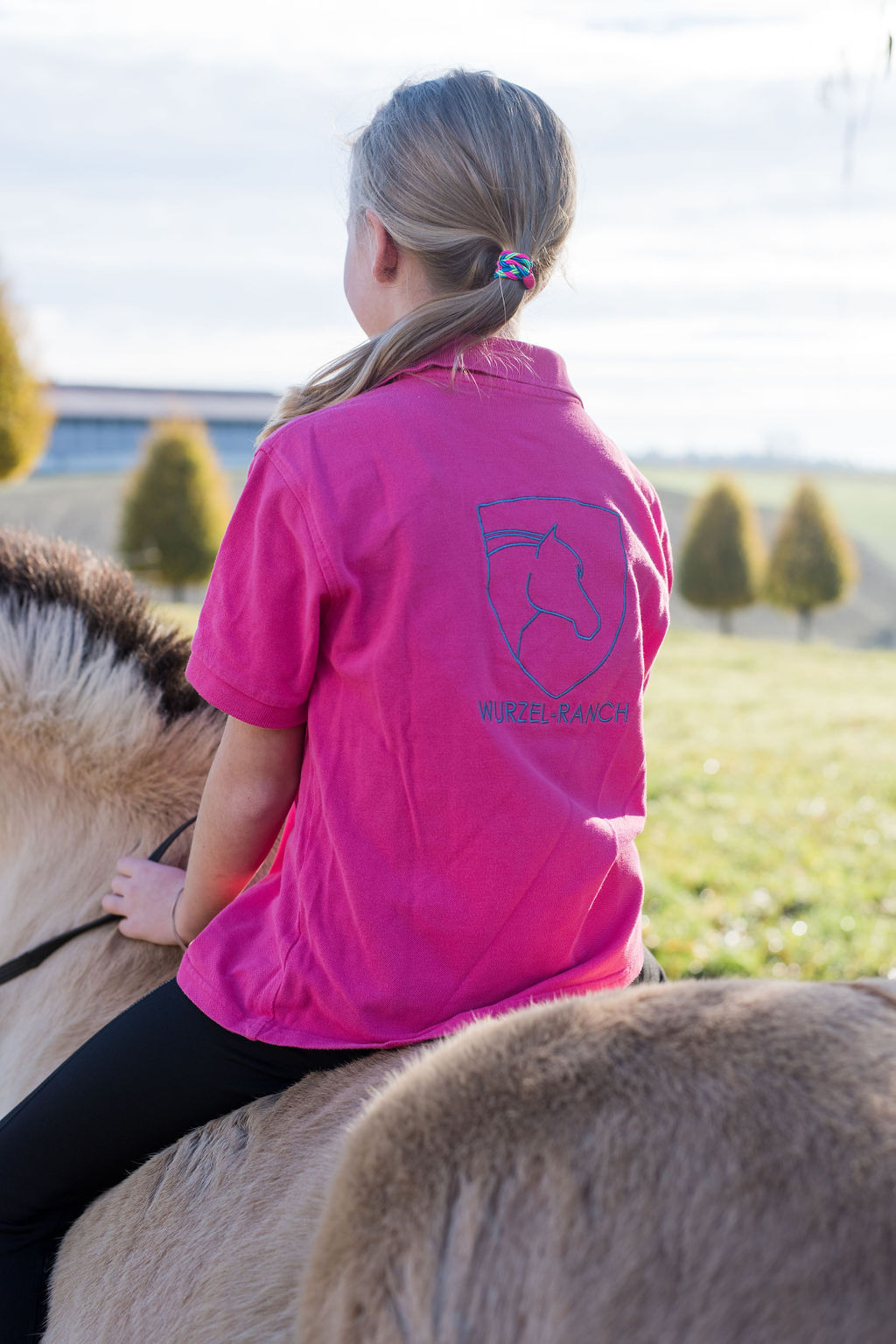 Polo T-Shirt Kinder pink – Bild 5